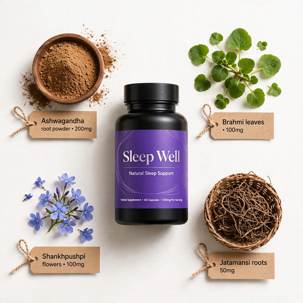 Sleep Capsules | Ayurvedic Sleep Support | For Deep Rest & Calm Mind